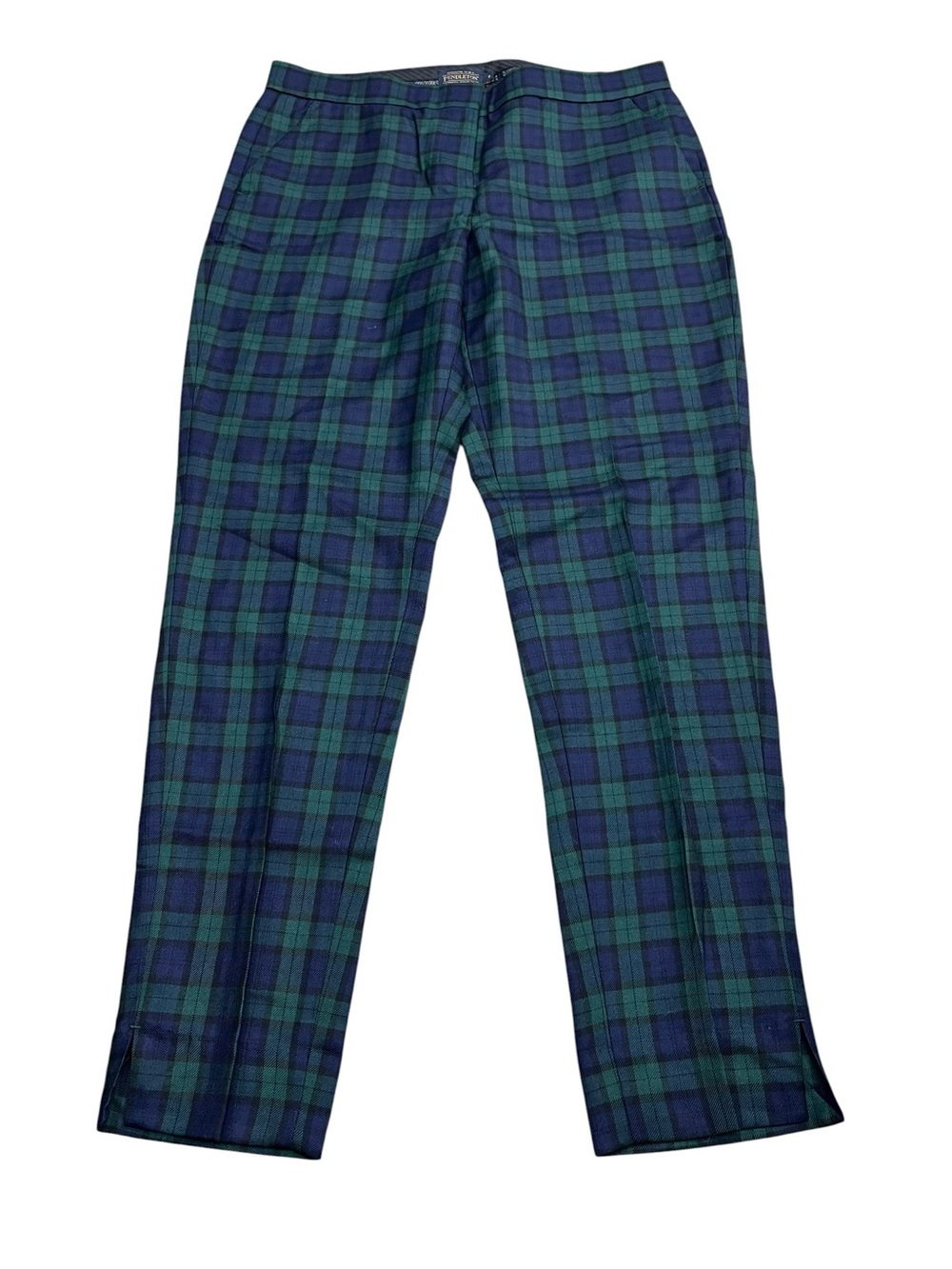Pendleton Plaid Trousers in Navy and Green - Classic Tailored Pants Size 8